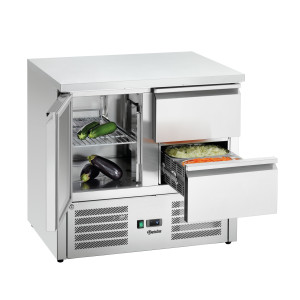 Refrigerated table with 2 drawers and 1 door for professional use