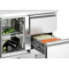 Refrigerated table with 2 drawers and 1 door for professional use