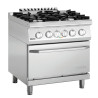 Four-burner stove with electric oven GN 2/1 Series 700