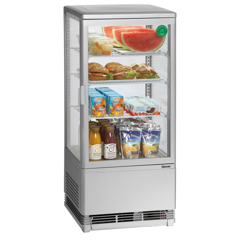 Mini Professional Refrigerated Display Case Bartscher - 78 L Silver