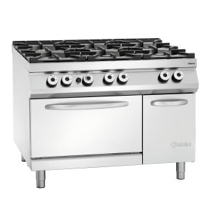 6-burner range series 900 - Gas oven GN 2/1 and cabinet from the brand Bartscher