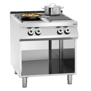 Electric stove with 4 plates - open base from the brand Bartscher