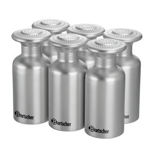 Set of 6 Aluminum Salt Shakers - 19 cm Bartscher