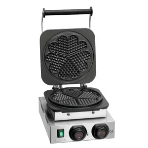 Professional Waffle Maker - 5 Heart-Shaped Waffles - Bartscher