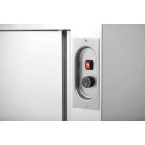 Professional stainless steel heated cabinet - 2000mm dimensions