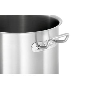 Professional stainless steel stockpot - 11 liters, induction compatible