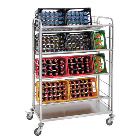 Robust beverage bin cart for catering professionals