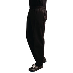 Pantalon de Cuisine Mixte Easyfit Noir Traité Teflon - Taille XL - Whites Chefs Clothing - Fourniresto