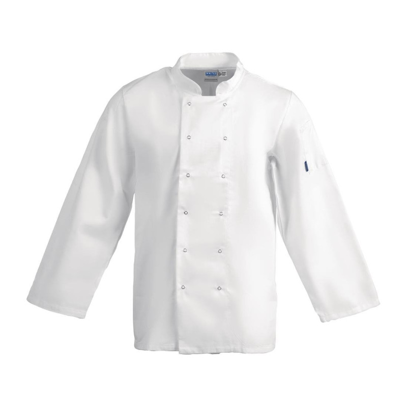 Biela unisex kuchynská bunda s dlhými rukávmi Vegas - Veľkosť L - Whites Chefs Clothing - Fourniresto