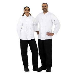 Biela zástera s dlhými rukávmi Vegas - Veľkosť M - Whites Chefs Clothing - Fourniresto