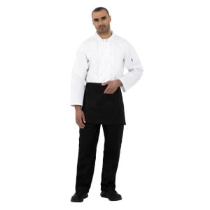 Biela zástera s dlhými rukávmi Vegas - Veľkosť M - Whites Chefs Clothing - Fourniresto