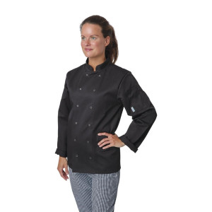 Veste De Cuisine Mixte Noire À Manches Longues Vegas - Taille L - Whites Chefs Clothing - Fourniresto