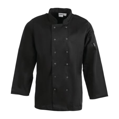 Veste De Cuisine Mixte Noire À Manches Longues Vegas - Taille M - Whites Chefs Clothing - Fourniresto