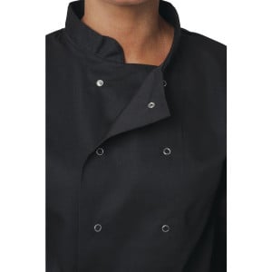 Unisex Black Long Sleeve Vegas Kitchen Jacket - Size S - Whites Chefs Clothing - Fourniresto