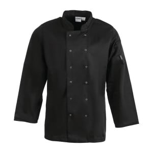 Čierna unisex kuchynská bunda s dlhými rukávmi Vegas - veľkosť XXL - Whites Chefs Clothing