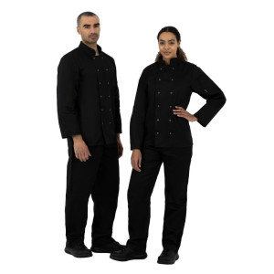 Unisex Black Long Sleeve Vegas Chef Jacket - Size XXL - Whites Chefs Clothing