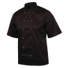 Unisex Black Short Sleeve Vegas Kitchen Jacket - Size Xs - Whites Chefs Clothing - Fourniresto