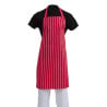 Tablier Bavette Rayé Rouge Et Blanc 710 X 970 Mm  - Whites Chefs Clothing - Fourniresto