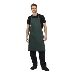 Tabier Bavette Vert Bouteille 710 X 970 Mm - Whites Chefs Clothing - Fourniresto