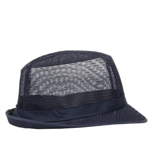 Navy Blue Trilby Hat With Mesh - Size M 570 mm - FourniResto - Fourniresto