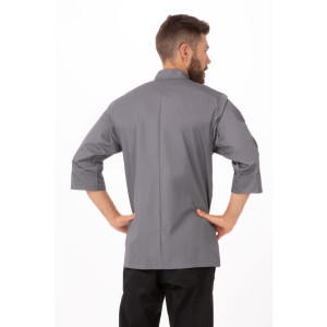 Gray Unisex Kitchen Jacket - Size S - Chef Works - Fourniresto