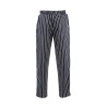 Unisex Black and White Striped Baggy Chef Pants - Size M - Chef Works - Fourniresto