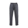 Unisex Black and White Striped Baggy Chef Pants - Size XL - Chef Works - Fourniresto