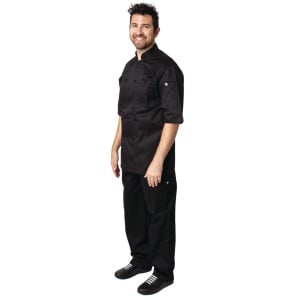 Veste De Cuisine Mixte Noire Cool Vent Montreal - Taille L - Chef Works - Fourniresto