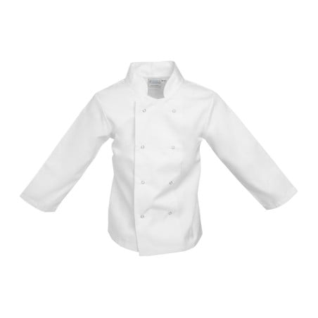 Veste De Cuisine Blanche Pour Enfant - Taille L/Xl 8/10 Ans - Whites Chefs Clothing - Fourniresto