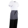 Short Anthracite Grey Polycotton Server Apron 750 x 373 mm - Whites Chefs Clothing - Fourniresto