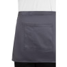 Tablier de Serveur Court Gris Anthracite en Polycoton 750 x 373 mm - Whites Chefs Clothing - Fourniresto