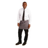 Short Anthracite Grey Polycotton Server Apron 750 x 373 mm - Whites Chefs Clothing - Fourniresto