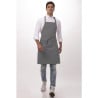 Bib Apron with Adjustable Neck Strap and Double Pocket Gray 610 x 860 mm - Chef Works - Fourniresto