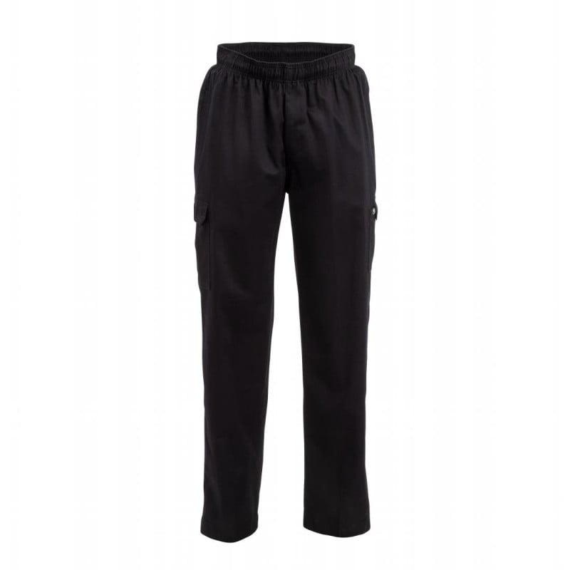 Unisex Fit Cargo Black Kitchen Pants - Size S - Chef Works - Fourniresto