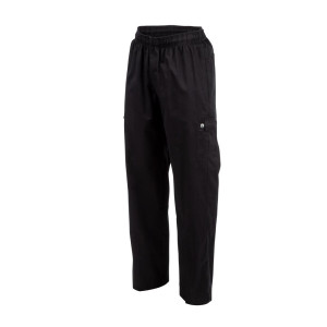 Unisex Fit Cargo Black Kitchen Pants - Size S - Chef Works - Fourniresto