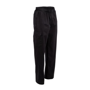 Pantalon de Cuisine Mixte Fit Cargo Noir - Taille XXL - Chef Works - Fourniresto