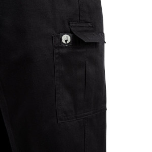 Pantalon de Cuisine Mixte Fit Cargo Noir - Taille XXL - Chef Works - Fourniresto