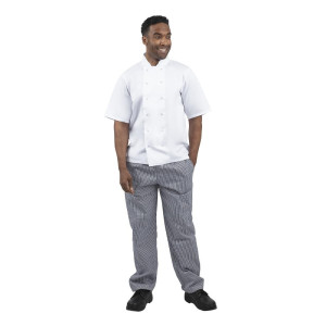 Mixed Vegas Kitchen Pants in Small Blue and White Checkered - Whites Chefs Clothing - Fourniresto