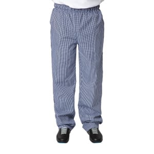 Unisex Vegas Kitchen Pants in Small Blue and White Checks - Size XXL - Whites Chefs Clothing - Fourniresto