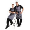 Anthracite Grey Polycotton Bib Apron 711 x 965 mm - Whites Chefs Clothing - Fourniresto