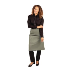 Server Apron Olive in Polycotton 1000 x 700 mm - Whites Chefs Clothing - Fourniresto