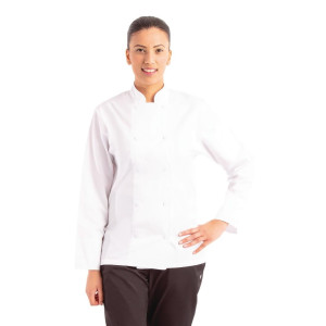 White Unisex Long Sleeve Calgary Kitchen Jacket - Size XL - Chef Works - Fourniresto