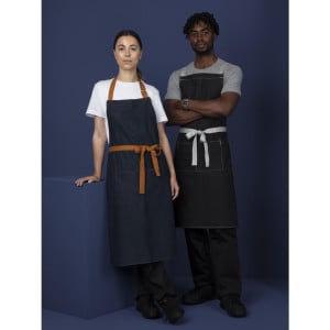 Tablier de Serveur Denim Bleu avec Ceinture en Coton 1000 x 700 mm - Whites Chefs Clothing - Fourniresto