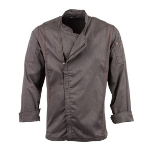 Veste de Cuisine Mixte à Fermeture Eclair Gris Graphite Hartford - Taille S - Chef Works - Fourniresto