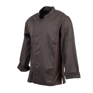 Veste de Cuisine Mixte à Fermeture Eclair Gris Graphite Hartford - Taille S - Chef Works - Fourniresto