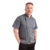 Unisex Short Sleeve Zipper Closure Ink Blue Kitchen Jacket - Size S - Chef Works - Fourniresto