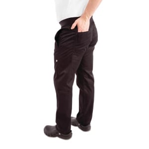 Black Slim Fit Pants for Men - Size L - Chef Works - Fourniresto