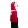 Tablier Bavette Rouge en Polycoton - Whites Chefs Clothing - Fourniresto