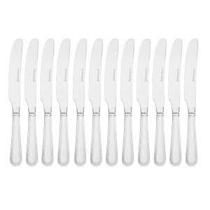 Table Knife Bead with Solid Handle - Set of 12 - Olympia - Fourniresto