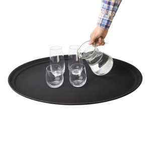 Oval Plastic Non-Slip Tray 685 x 560 mm - Olympia KRISTALLON - Fourniresto